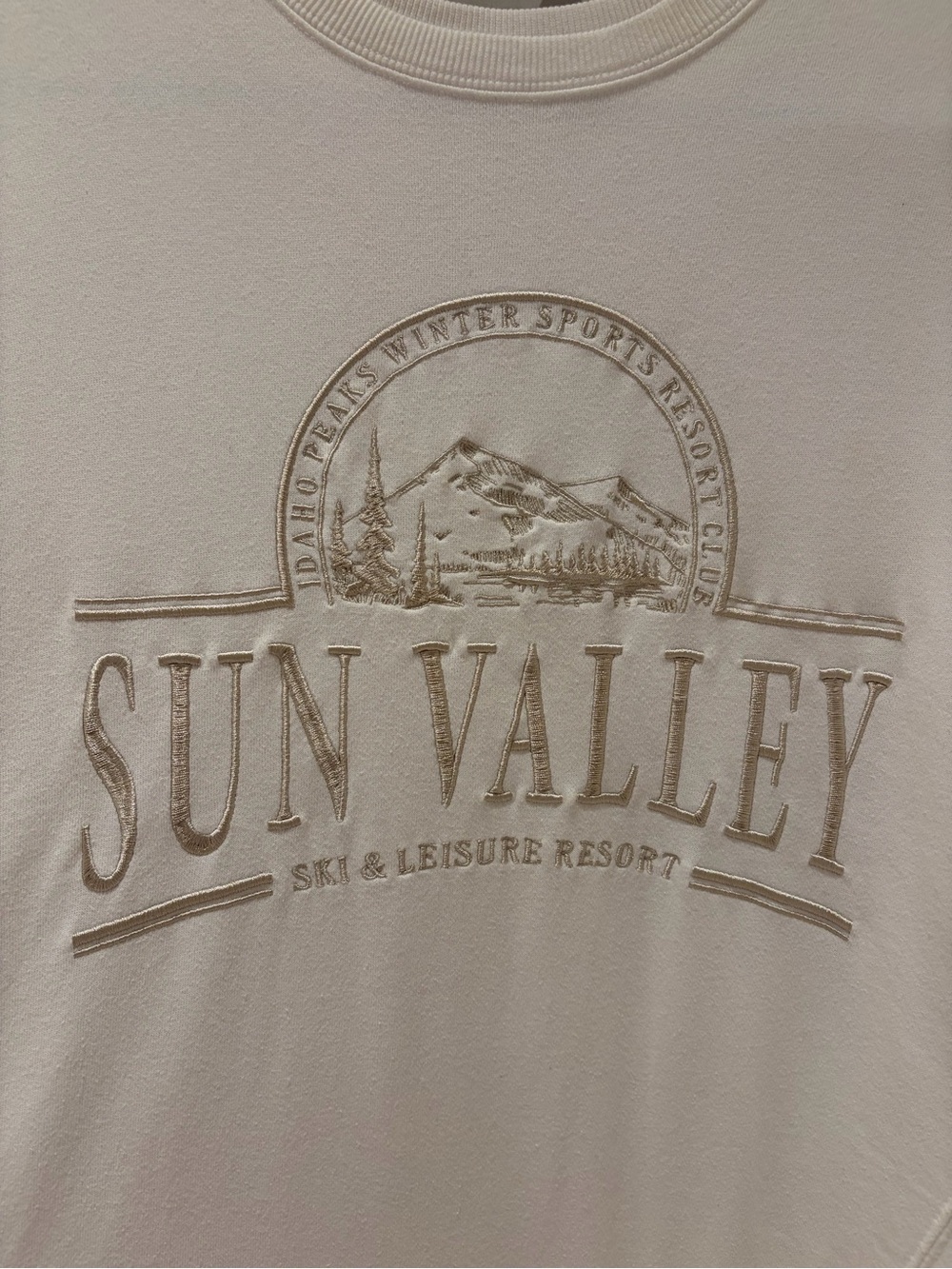 Garage Sun Valley Embroidered Crewneck - Cream